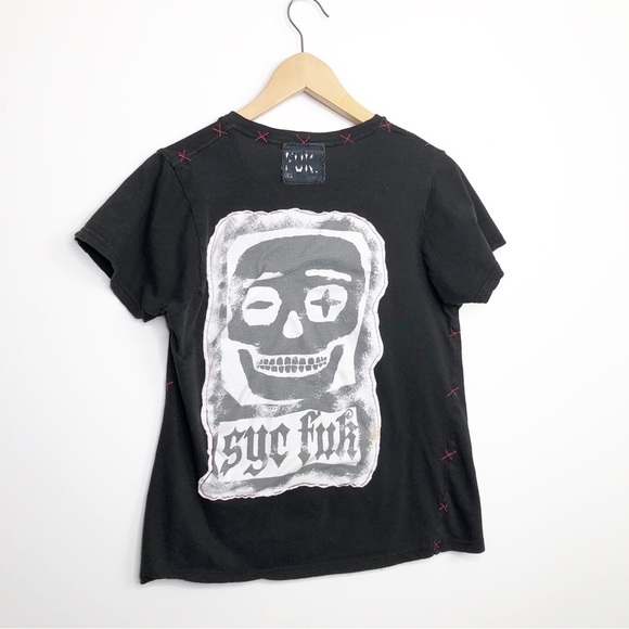 𝅺Syc Los Angeles Fuk Black graphic T-shirt - Picture 8 of 12
